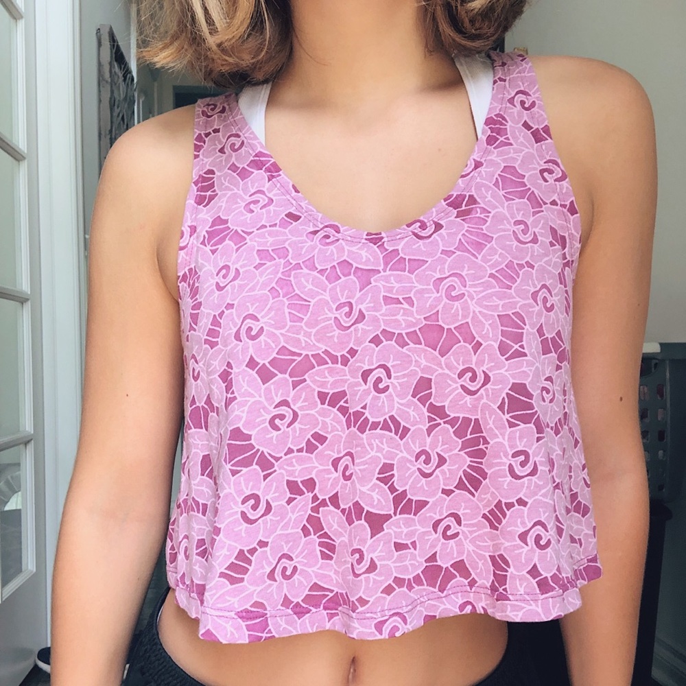 purple floral print flowy tank top!